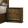 Rouk 5pc Queen Bedroom Set | Walnut Brown Wood | Bronze | Tall Dresser