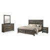 Bry 4pc Farmhouse Queen Complete Bedroom Set | Rustic Gray