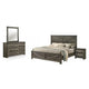 Bry 4pc Farmhouse Queen Complete Bedroom Set | Rustic Gray