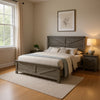 Bry 4pc Farmhouse Queen Complete Bedroom Set | Rustic Gray