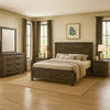 Bry 4pc Farmhouse Queen Complete Bedroom Set | Rustic Gray