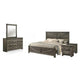 Bry 5pc Farmhouse Queen Complete Bedroom Set | Rustic Gray | 2 Nightstands