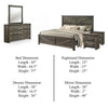 Bry 5pc Farmhouse Queen Complete Bedroom Set | Rustic Gray | 2 Nightstands