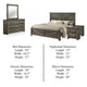 Bry 5pc Farmhouse Queen Complete Bedroom Set | Rustic Gray | 2 Nightstands