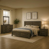Bry 5pc Farmhouse Queen Complete Bedroom Set | Rustic Gray | 2 Nightstands