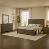 Bry 5pc Farmhouse Queen Complete Bedroom Set | Rustic Gray | 2 Nightstands
