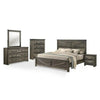 Bry 5pc Farmhouse Queen Complete Bedroom Set | Rustic Gray | Tall Dresser