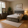 Bry 5pc Farmhouse Queen Complete Bedroom Set | Rustic Gray | Tall Dresser