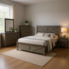 Bry 5pc Farmhouse Queen Complete Bedroom Set | Rustic Gray | Tall Dresser