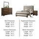 Cair 4pc Queen Bedroom Set | Channel Light Gray Upholstery | Brown