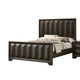 Fema 5pc Queen Bedroom Set | Vertical Faceted Panel | 2 Nightstands | Brown