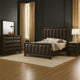 Fema 5pc Queen Bedroom Set | Vertical Faceted Panel | 2 Nightstands | Brown