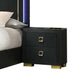 Lati 5pc Queen Bedroom Set w Tall Dresser | LED | Black w Gold Trim
