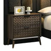 Fel 5pc Queen Bedroom Set | 2 Nightstands Wall Panels | Reading Light | Brown