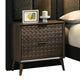 Fel 5pc Queen Bedroom Set | 2 Nightstands Wall Panels | Reading Light | Brown