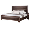Nitz 4pc Queen Bedroom Set | Sculpted Headboard | Espresso Brown