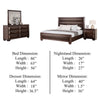 Nitz 4pc Queen Bedroom Set | Sculpted Headboard | Espresso Brown