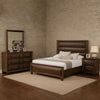Nitz 4pc Queen Bedroom Set | Sculpted Headboard | Espresso Brown