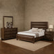 Nitz 4pc Queen Bedroom Set | Sculpted Headboard | Espresso Brown