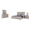 Nitz 4pc Queen Bedroom Set | Sculpted Headboard | Transitional White