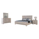Nitz 4pc Queen Bedroom Set | Sculpted Headboard | Transitional White