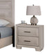 Nitz 4pc Queen Bedroom Set | Sculpted Headboard | Transitional White