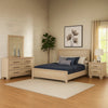 Nitz 4pc Queen Bedroom Set | Sculpted Headboard | Transitional White