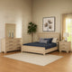 Nitz 4pc Queen Bedroom Set | Sculpted Headboard | Transitional White