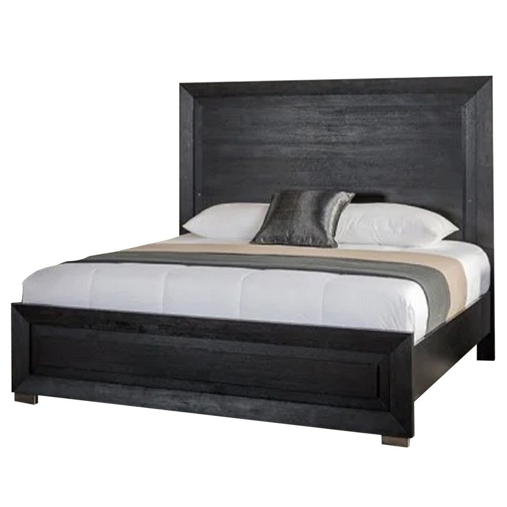Ashen 4 Piece Queen Bedroom Set | LED Headboard & USB Ports | Black