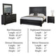 Ashen 4 Piece Queen Bedroom Set | LED Headboard & USB Ports | Black