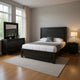 Ashen 4 Piece Queen Bedroom Set | LED Headboard & USB Ports | Black