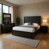Ashen 4 Piece Queen Bedroom Set | LED Headboard & USB Ports | Black