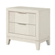 Toi 4pc Queen Bedroom Set w Dresser Mirror | Fluted LED | White Upholstery