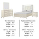 Toi 4pc Queen Bedroom Set w Dresser Mirror | Fluted LED | White Upholstery