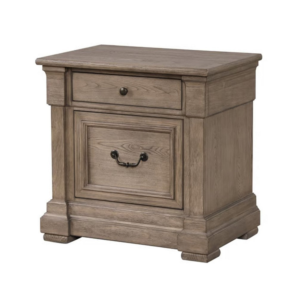 Roi 4pc Queen Bedroom Set | Tall Shutter Headboard | Weathered Gray