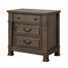 Huder 4pc Queen Bedroom Set | Sculpted Headboard | Dark Walnut Brown