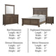 Huder 4pc Queen Bedroom Set | Sculpted Headboard | Dark Walnut Brown