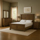 Huder 4pc Queen Bedroom Set | Sculpted Headboard | Dark Walnut Brown