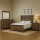 Huder 4pc Queen Bedroom Set | Sculpted Headboard | Dark Walnut Brown