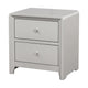 Broy 4pc Queen Bedroom Set w LED Bookcase Headboard | Mirror | Silver