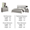 Broy 4pc Queen Bedroom Set w LED Bookcase Headboard | Mirror | Silver