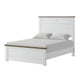 Tela 4pc Twin Bedroom Set | White & Brown Recessed Panel Headboard