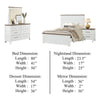 Tela 4pc Twin Bedroom Set | White & Brown Recessed Panel Headboard