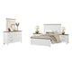 Tela 5pc Twin Bedroom Set | 2 Nightstands | White & Brown Recessed Panel