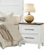 Tela 5pc Twin Bedroom Set | 2 Nightstands | White & Brown Recessed Panel