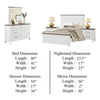 Tela 5pc Twin Bedroom Set | 2 Nightstands | White & Brown Recessed Panel