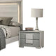 Nomi 4pc Queen Bedroom Set w LED Headboard | Stone Gray Drawers