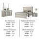 Nomi 4pc Queen Bedroom Set w LED Headboard | Stone Gray Drawers