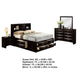 Simo 5pc Queen Bedroom Set w Bookcase Headboard | 2 Nightstands | Black