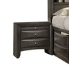 Simo 4pc Queen Bedroom Set w Bookcase Headboard w Drawers | Gray